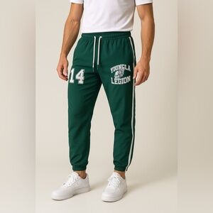 YoungLA Legion Jogger Pants #2107 – Green Athletic Track Pants (M)